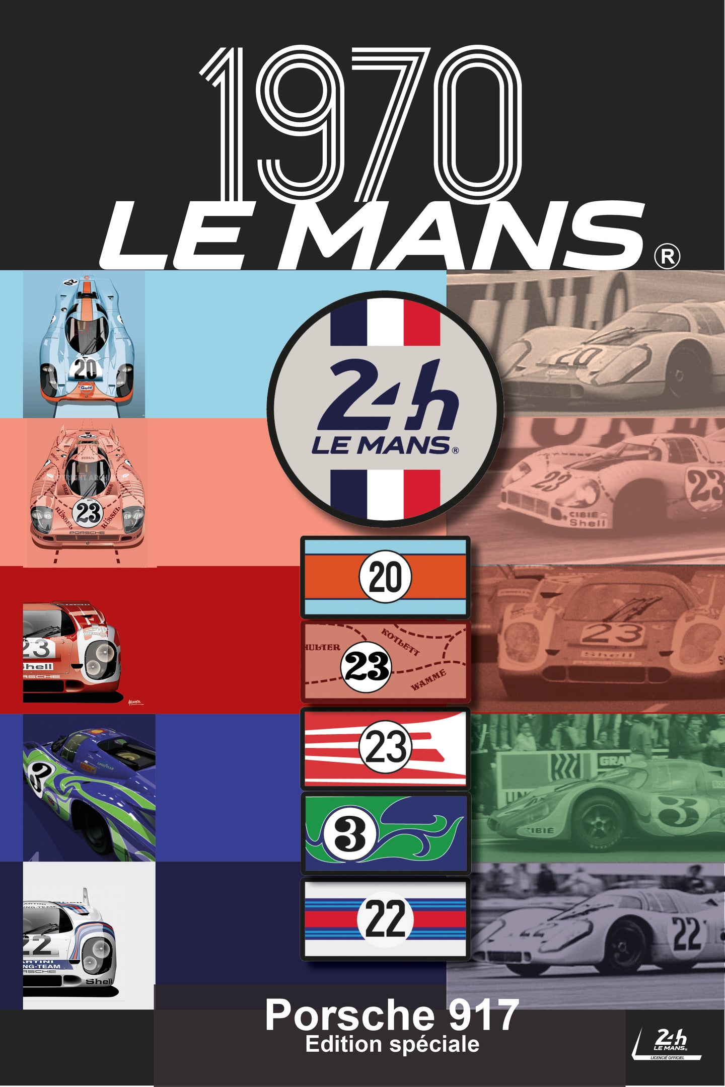 24H LEGENDE - 7 patchs brodés - Edition spéciale Porsche 917