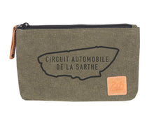 Load the image into the gallery, Pochette Trousse 24H - Kaki, Pratique en Coton 22 x 15 cm - LÉGENDE
