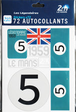 Load the image into the gallery, &lt;transcy&gt;24H LEGENDE - Pack of 5 repositionable sticker sheets - 1959&lt;/transcy&gt;
