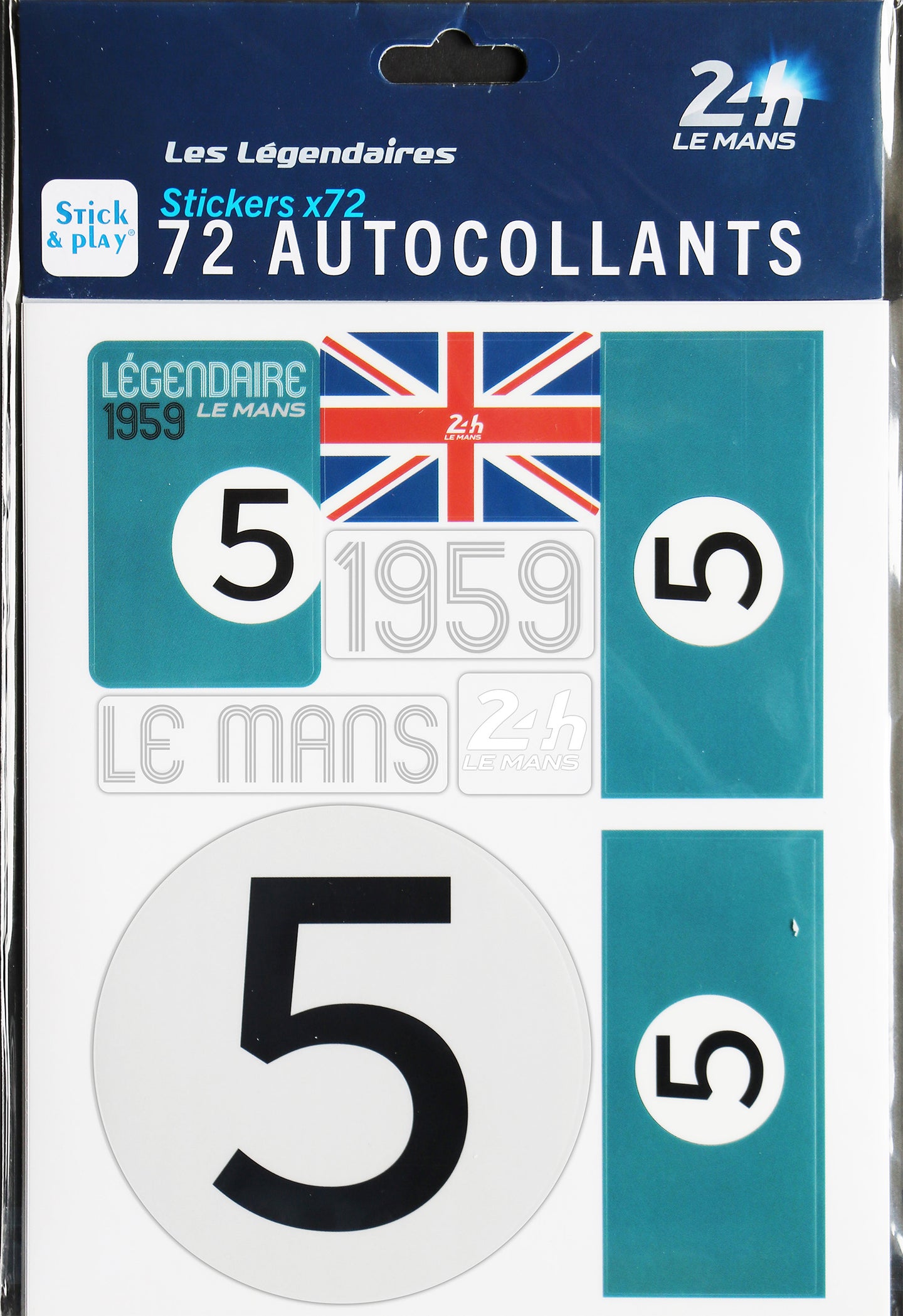 <transcy>24H LEGENDE - Pack of 5 repositionable sticker sheets - 1959</transcy>