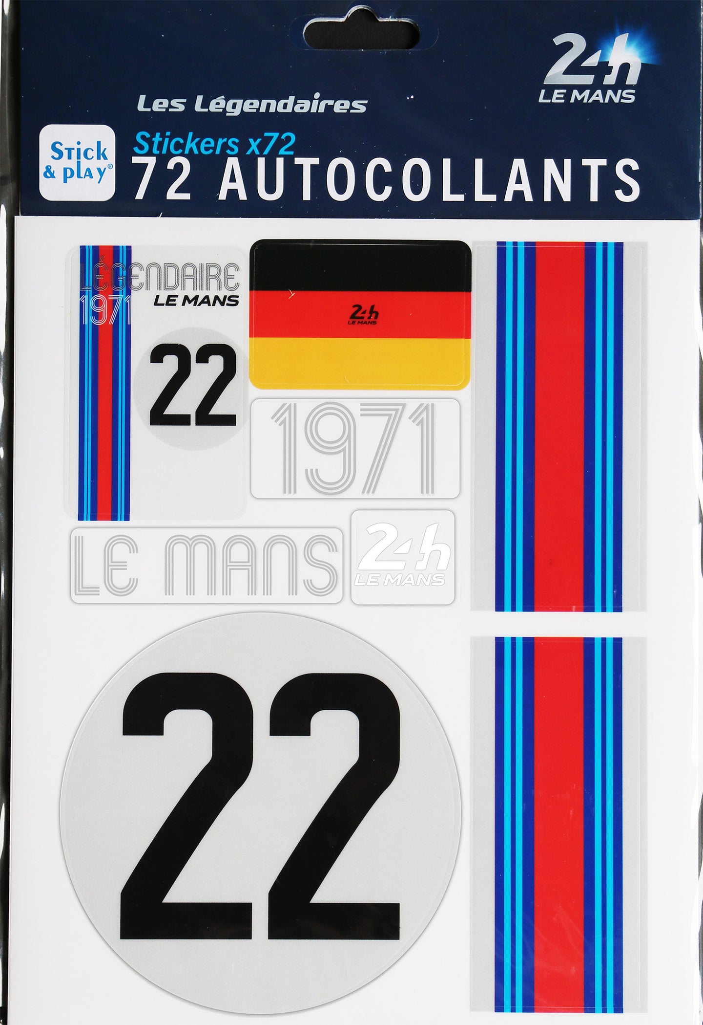<transcy>24H LEGENDE - Pack of 5 repositionable sticker sheets - 1971</transcy>