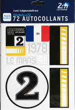 Load the image into the gallery, &lt;transcy&gt;24H LEGENDE - Pack of 5 repositionable sticker sheets - 1978&lt;/transcy&gt;
