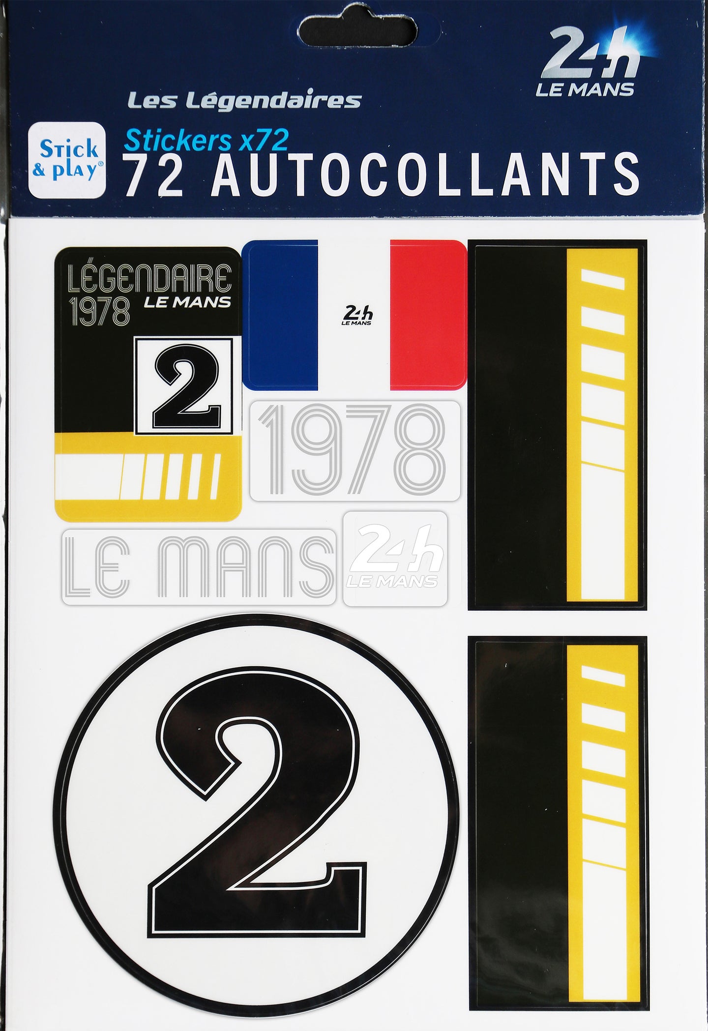 <transcy>24H LEGENDE - Pack of 5 repositionable sticker sheets - 1978</transcy>