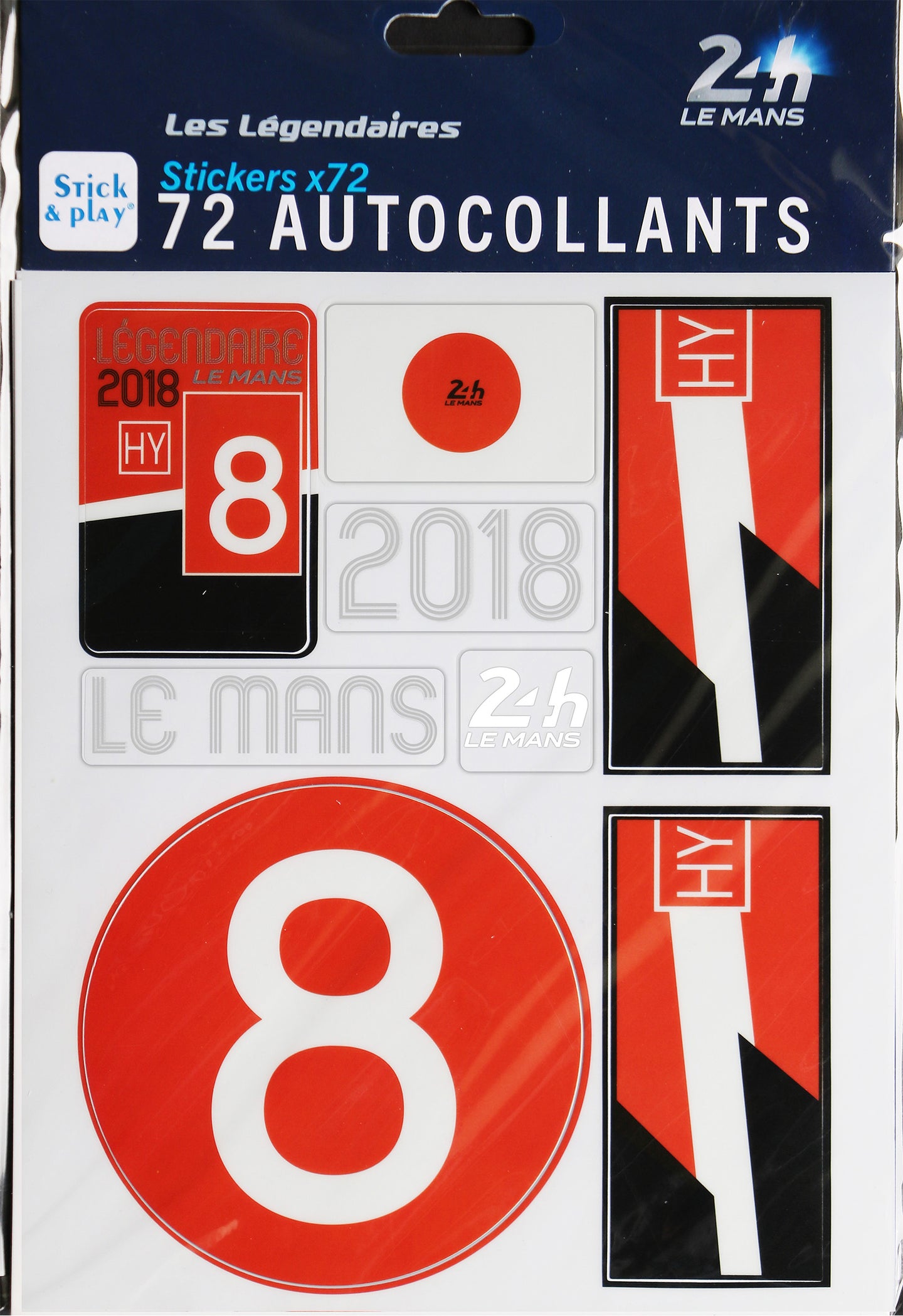 <transcy>24H LEGENDE - Pack of 5 repositionable sticker sheets - 2018</transcy>
