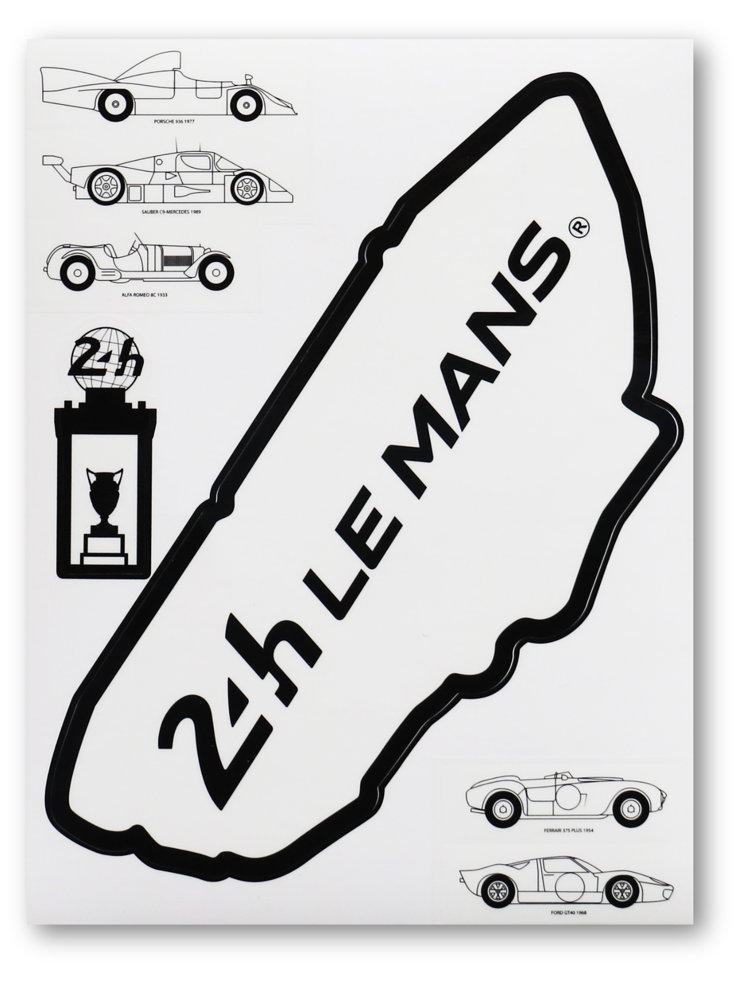 Autocollant Matra Simca 24 Heures du Mans 1973 , prix livré Autocollant Matra Simca 24 Heures du Mans 1973 , prix livré