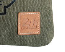 Load the image into the gallery, Pochette Trousse 24H - Kaki, Pratique en Coton 22 x 15 cm - LÉGENDE
