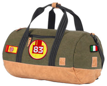 Load the image into the gallery, Sac de Voyage Polochon 24H - Kaki, Personnalisable et Élégant en Coton avec Patch - LÉGENDE
