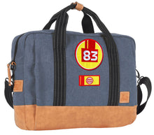 Load the image into the gallery, Sacoche Multimédia 24H - Bleue, Personnalisable pour Ordinateur avec Patch - LÉGENDE
