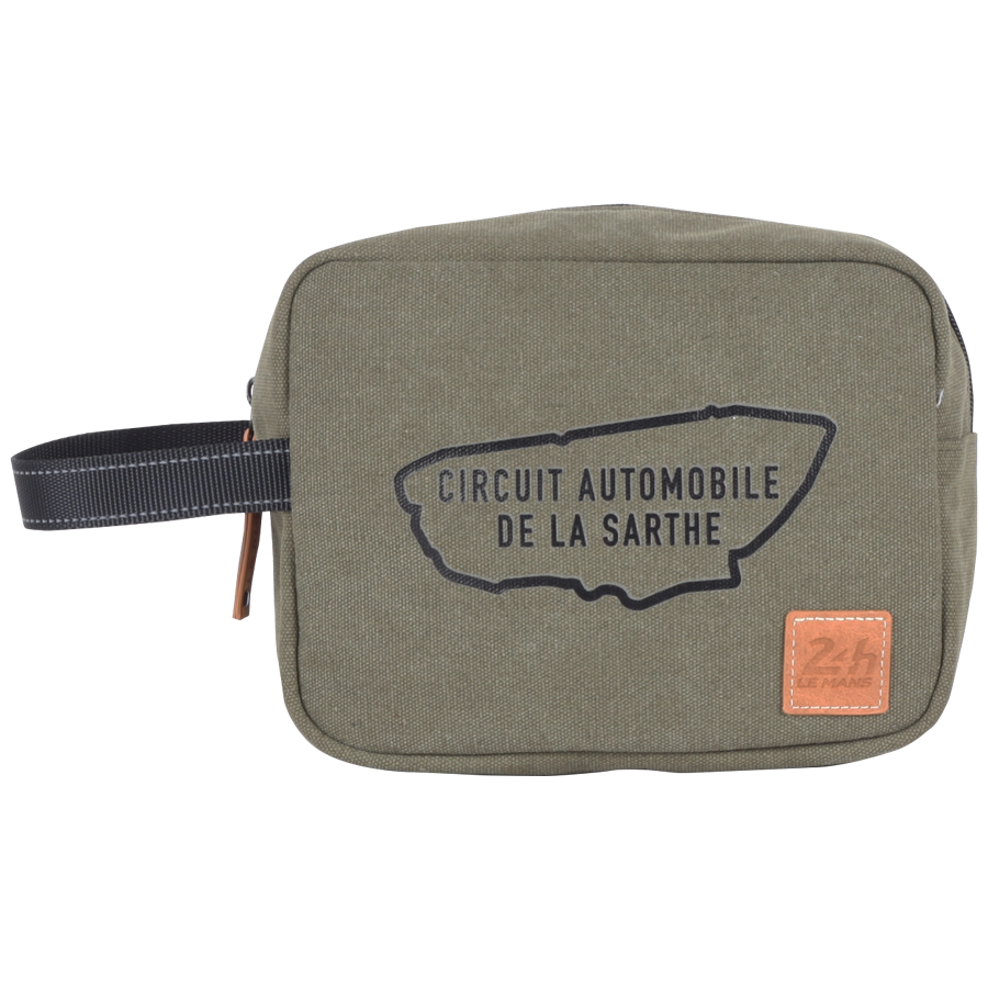 Trousse de Toilette 24H - Kaki, Élégante et Pratique en Coton 23 x 17 x 10 cm - LÉGENDE
