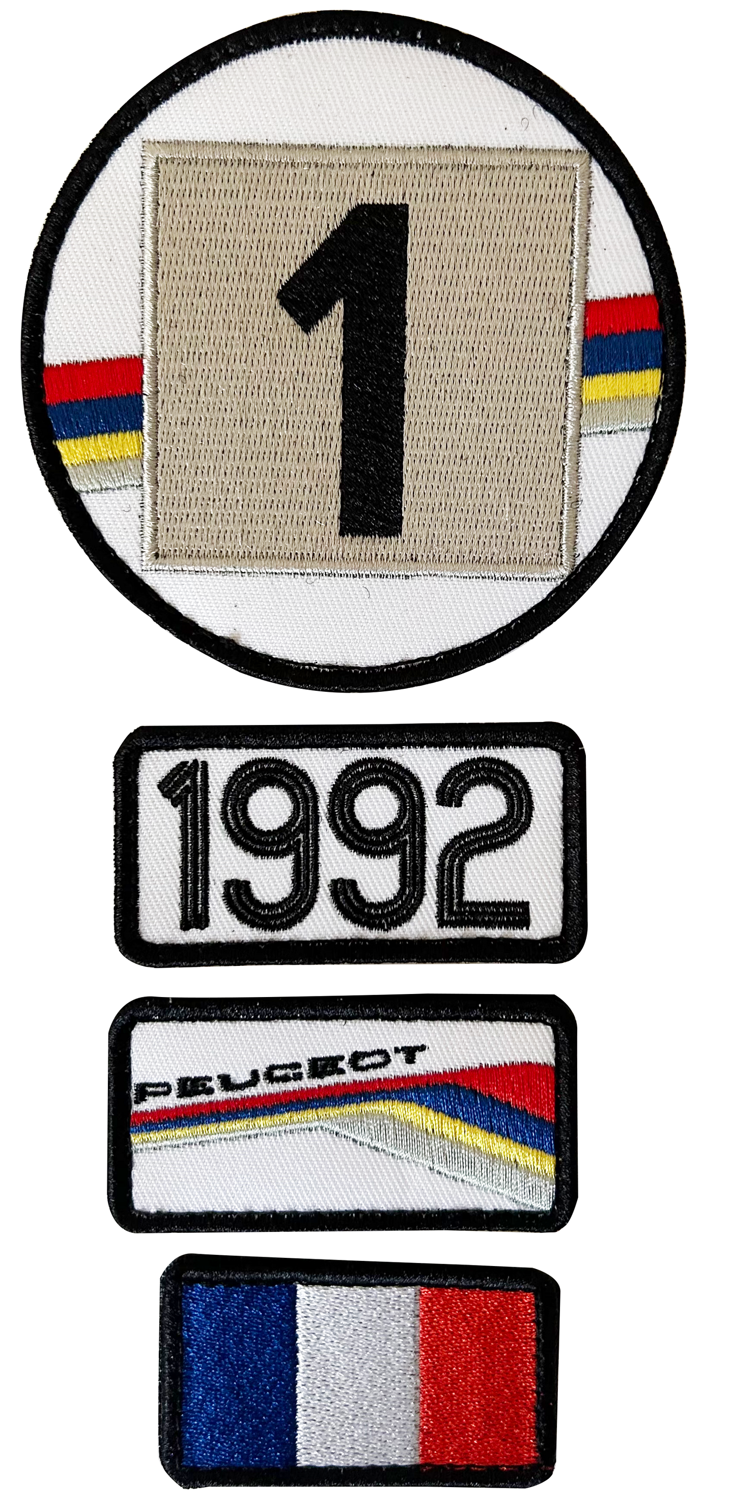 24H LEGENDE - 4 patchs brodés 1992 - Victoire Peugeot