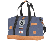 Charger l&#39;image dans la galerie, Sac de Voyage Week-end 24H - Bleu, Personnalisable et Raffiné en Coton avec Patch - LÉGENDE
