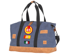 Charger l&#39;image dans la galerie, Sac de Voyage Week-end 24H - Bleu, Personnalisable et Raffiné en Coton avec Patch - LÉGENDE
