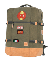 Charger l&#39;image dans la galerie, Sac de Voyage Cabine 24H - Kaki, Personnalisable et Chic en Coton avec Patch - LÉGENDE
