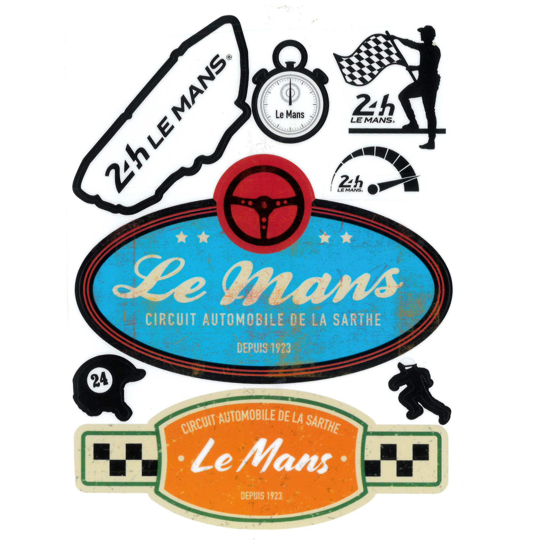 24H LEGENDE - Pochette de planches d'autocollants repositionnables Porsche- 917
