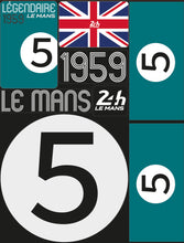 Charger l&#39;image dans la galerie, 24H LEGENDE - Pochette de 5 planches d&#39;autocollants repositionnables - 1959
