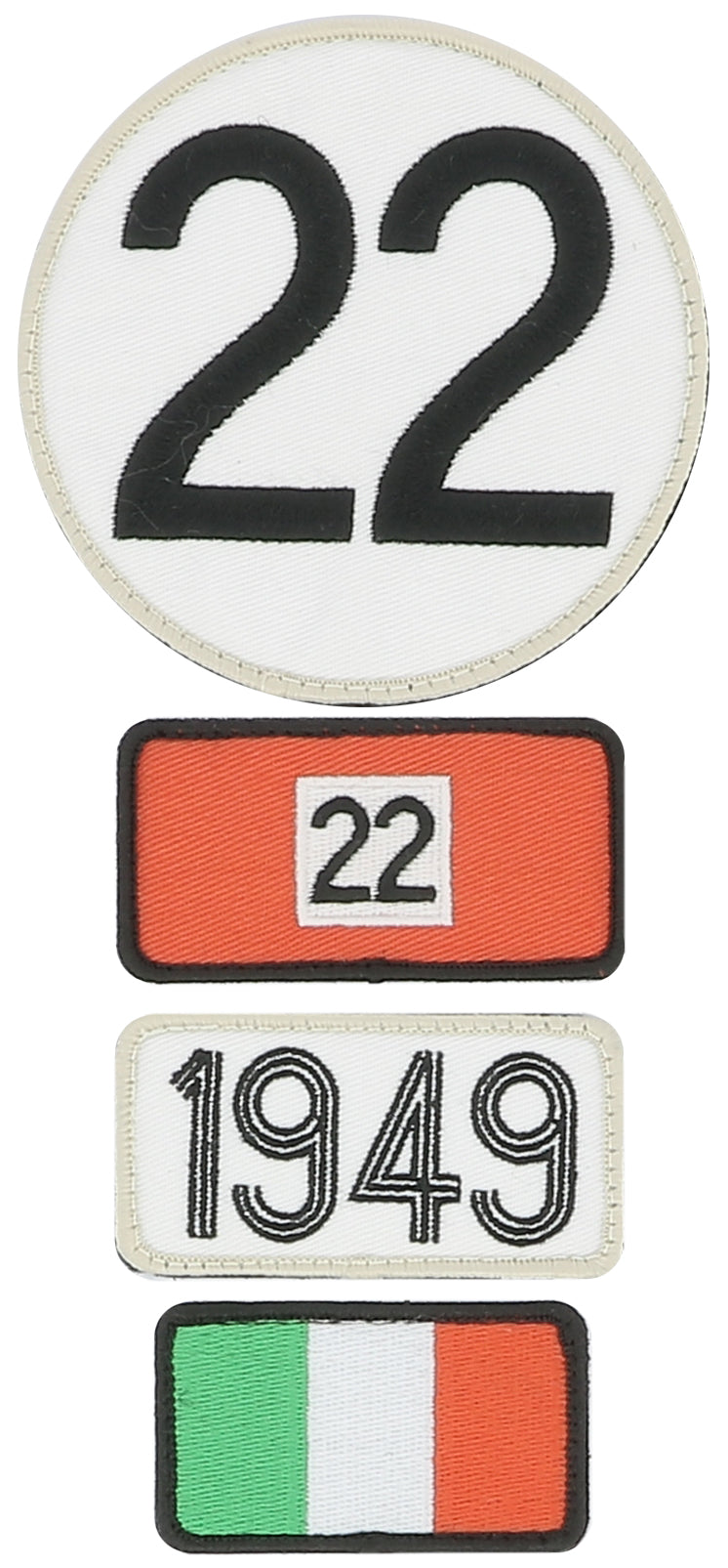 24H LEGENDE - 4 patchs brodés 1949 - Victoire Ferrari