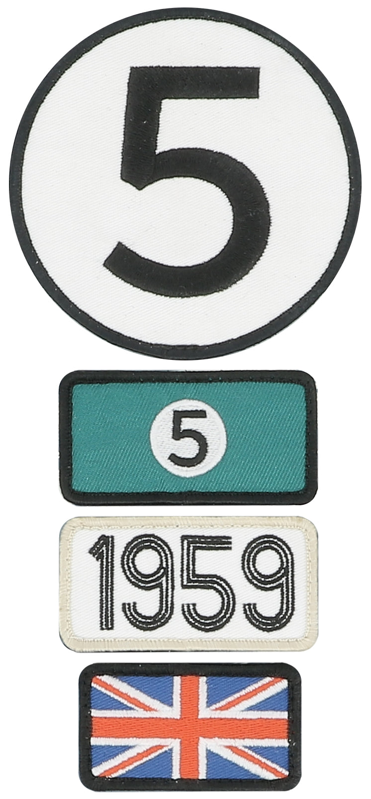 24H LEGENDE - 4 patchs brodés 1959 - Victoire Aston Martin