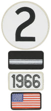 Load the image into the gallery, &lt;transcy&gt;24H LEGENDE - Pack of 4 repositionable embroidered patches - 1966-N1&lt;/transcy&gt;
