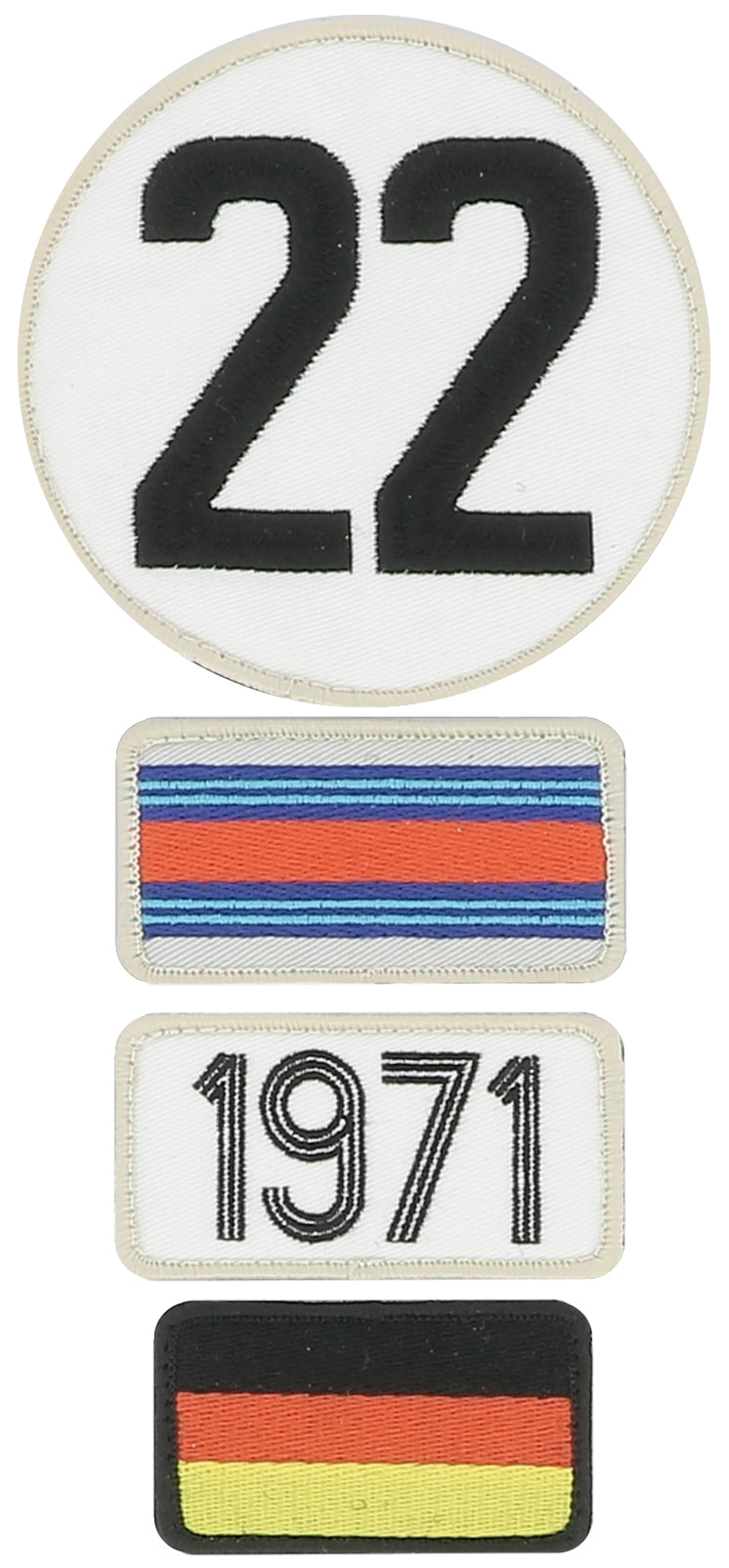 <transcy>24H LEGENDE - Pack of 4 repositionable embroidered patches - 1971</transcy>